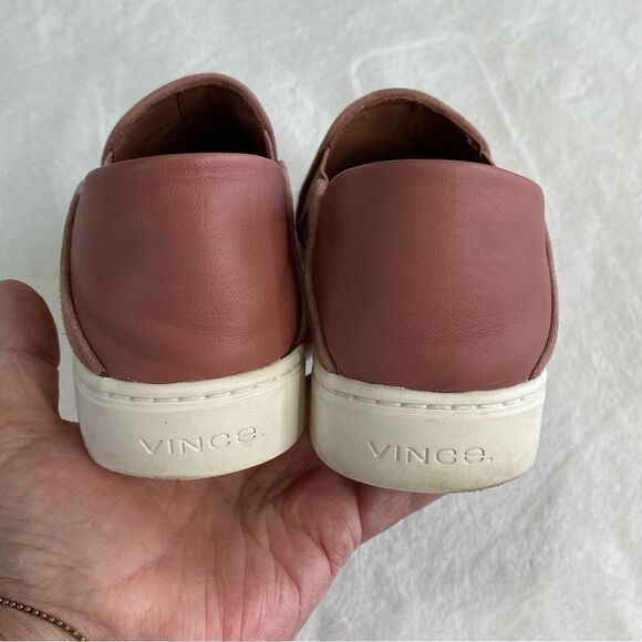 VINCE GARVEY SUEDE SLIP ON SNEAKERS WITH LEATHER FOLD DOWN BACK - Picture 8 of 12